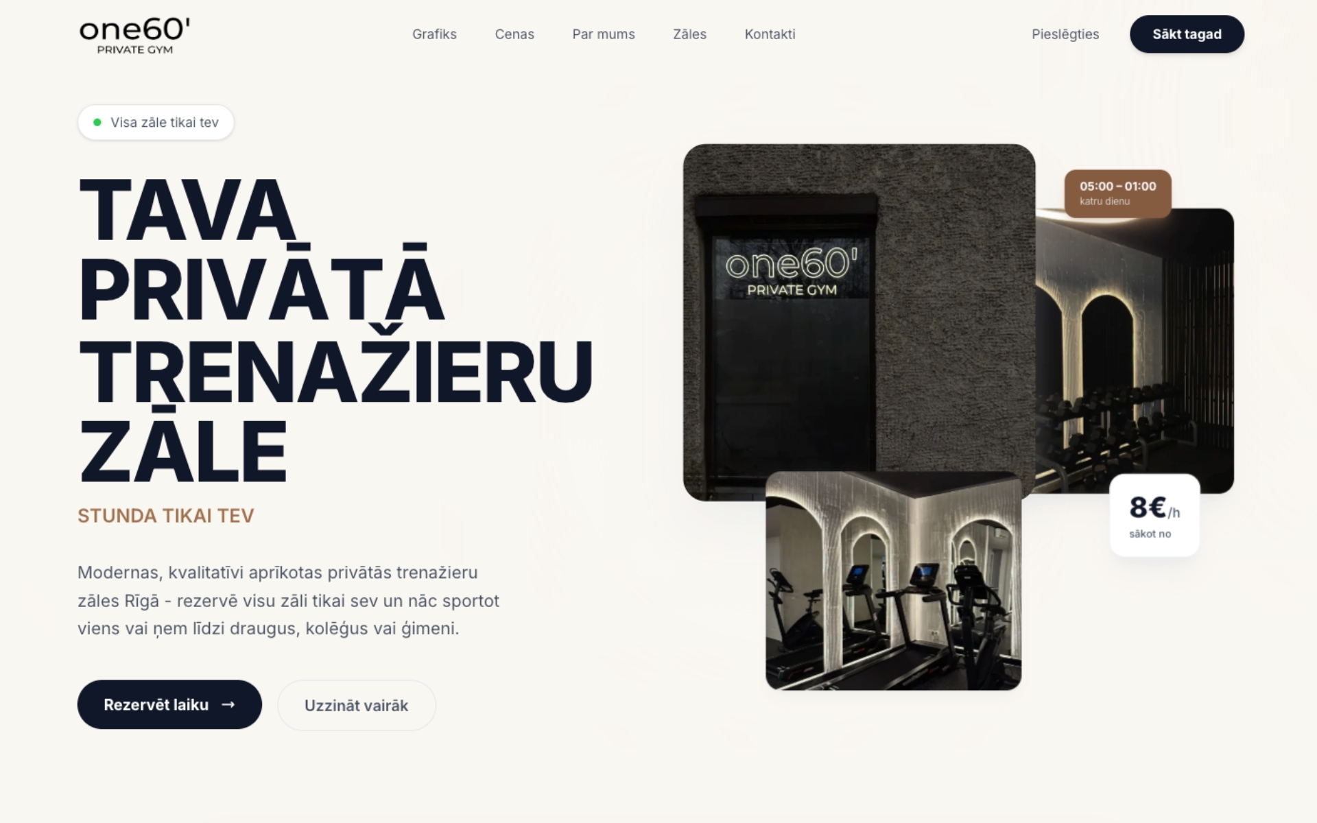 One60 - rezervēšanas sistēma